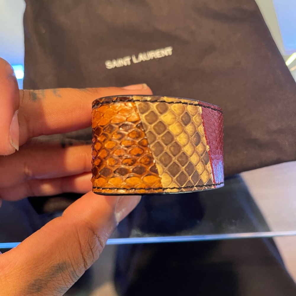 Saint Laurent Patchwork Python Cuff - image 5